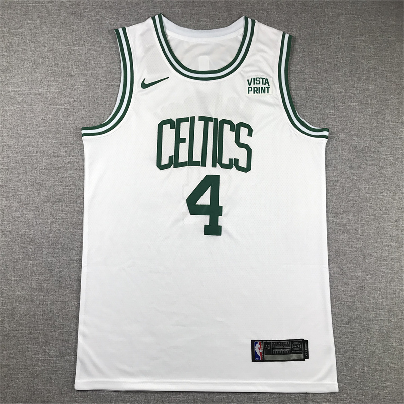 Men Boston Celtics 4 Holiday White Nike 2025 NBA Jersey
